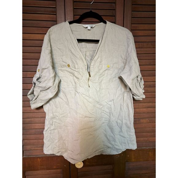 Ellen Tracy Linen Shirt - Picture 3 of 4